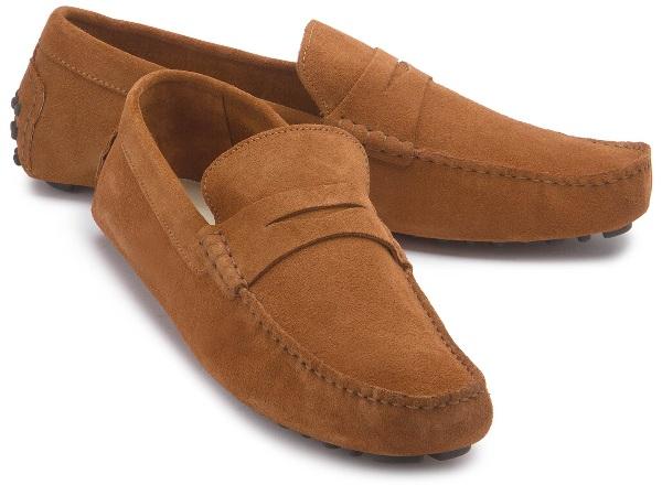 Bariello Herren-Mokassin-Slipper aus Leder - Schuhe zum Reinschlüpfen